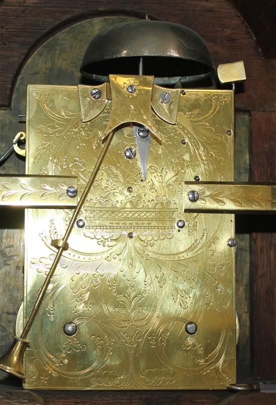 Wright of London. A George III mahogany hour repeating bracket clock, 16in.